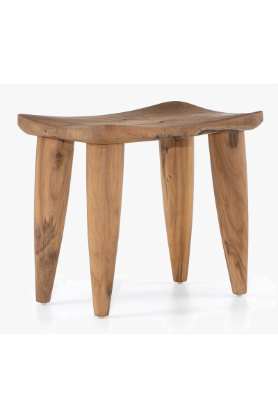 Zander Teak Outdoor Accent Stool